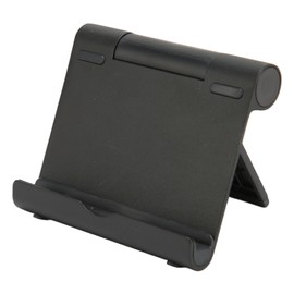 Phone Stand Rotatable 180 Degrees Foldable Portable Aluminum Alloy Silicone 5kg Loading Tablet Holder Desk for Office Black