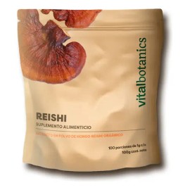 Extracto De Hongo Reishi Orgánico En Polvo 100g Adaptogeno Sabor Sin sabor                                                                            
