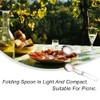 2 Pcs Foldable Cutlery Stainless Steel Folding Spork Lightweight Outdoor