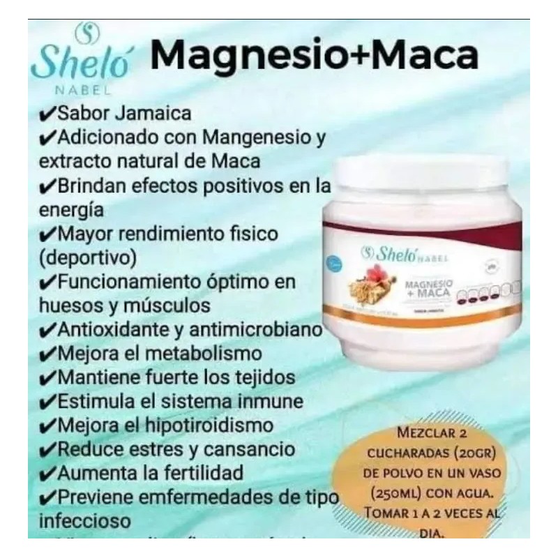 3 Colágeno Hidrolizado Magnesio + Maca / Aumenta Energía