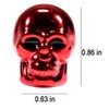 4 Pieces Skull Style Tyre Valve Caps, Rustproof Copper Core,