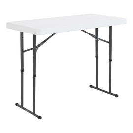 Lifetime Commercial Height Adjustable Folding Utility Table, 4-Foot