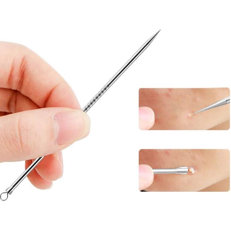 KAV Comedone Extractor Kit 5-Piece Blackhead Remover Tool Set with