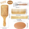 PMELCXD Premium Hair Brushes and Comb Set - Natural Bamboo