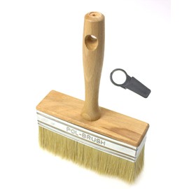 POL-BRUSH Wallpaper Brush - Masonry Brush - Large Multipurpose Brush - Perfect for Painting Ceilings, Fences, Sheds and Decks 50mm x 150mm
