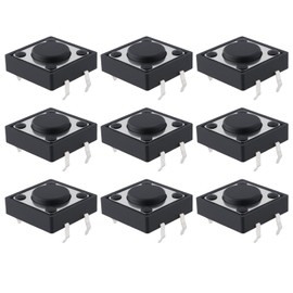OTOTEC 50Pcs 12x12x4.3mm Tactile Button Switch Mini Push Buttons for Smart Home Electronic Products