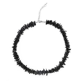 COLORFUL BLING Handmade Natural Shell Necklace Summer Seashell Choker White Black Beach Necklaces Waterproof Puka Seashell Necklaces-B