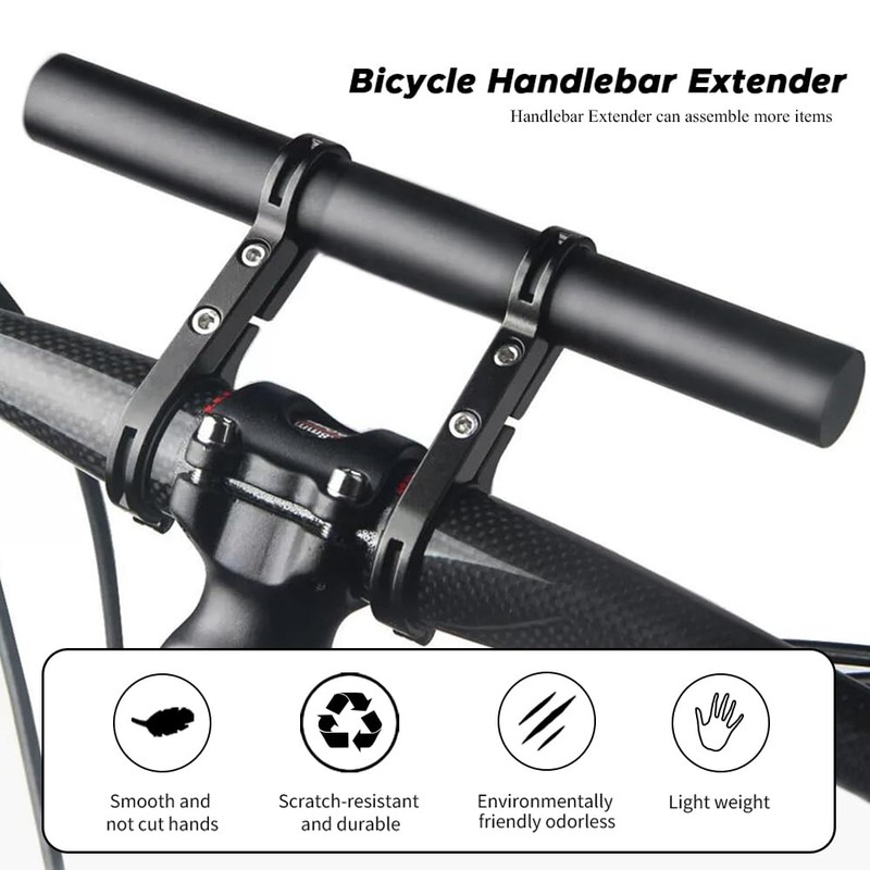 Bestgle Bike Handlebar Extender, Double Bicycle Handlebar Extension Bracket Aluminum