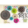 Teacher Created Resources 3498 Chalkboard Brights Circles Die-Cut Border Trim