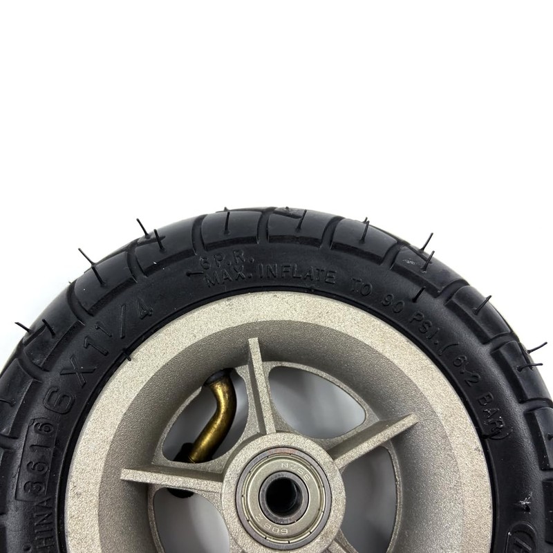 150MM Scooter Inflation Wheel With Aluminium Alloy Hub 6" Pneumatic