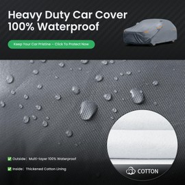 Large SUV Car Cover for Infiniti QX80 (2014-2026) 100% Waterproof All Weather, Heavy Duty Outdoor Full Exterior Covers Rain Sun Wind UV Protection.