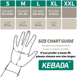 Kebada Cut Resistant Gloves, ANSI A2 Cutting Glove, PU Coated, Touchscreen, Multi-Purpose Model C2, 1 Pair, X-Large