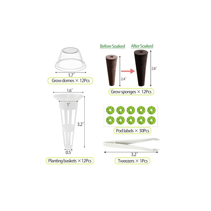 67-Piece Hydroponic Seed Pod Kit for Indoor Gardening
