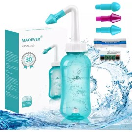 Maoever Sinus Nasal Irrigation Cleaner Rinse Kit Neti Pot Bottle YT-300