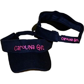 Gamecock Black and Pink Carolina Girl Embroidered Visor hat Cap