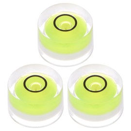 sourcing map 3pcs Round Bubble Level 12x7.5mm Mini Circular Bullseye Spirit Levels for Leveling Camera Tripod Telescope Workshop Turntable Pictures Frame, Lime