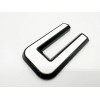 Auto Front & Rear GMC White Black OVERLAY Emblem Badge