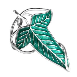 Bahamut Elegant Elven Green Tree Leaf Enamel Pins Brooch for Women Men,Cosplay Cloak Pin Clasp Gifts (Luminous green leaf brooch)