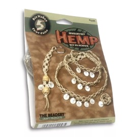 The Beadery HEMP Jewelry Kit 5 Projects Shell Necklace Bracelet Anklet Ring Keychain #5549