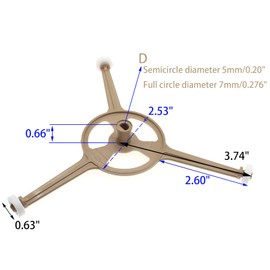 Triple Arm Microwave Oven Turntable Ring Rotating Ring Roller Glass Plate Tray Support Holder for 10.0" Microwave Oven Glass Flat Turntable Plate [FDXGYH]