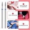 YUXIANLB 6pcs Cuticle Drill Bit, Flame Shape Diamond Nail Drill