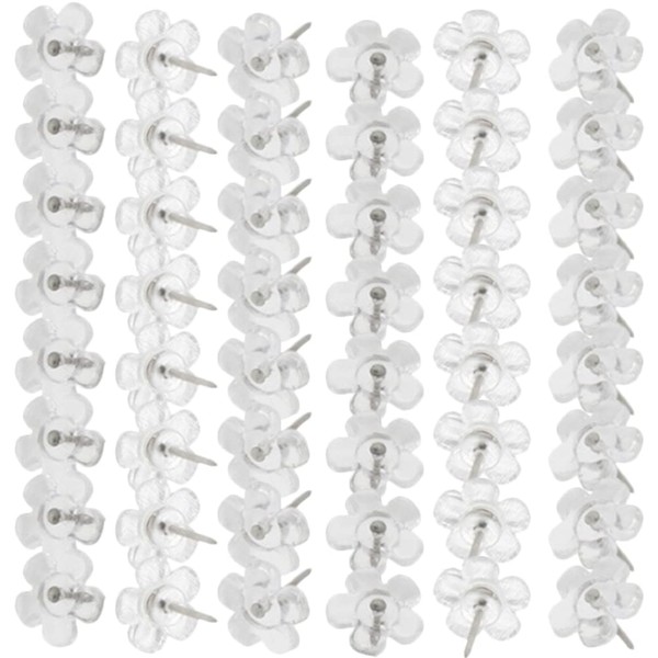 100pcs Transparent Pushpin Bulletin Board Thumb Tacks Magnetic Push Pin