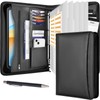 Leathario Portfolio Binder, Includes 10 Sheet Protectors and 3 Notepads,