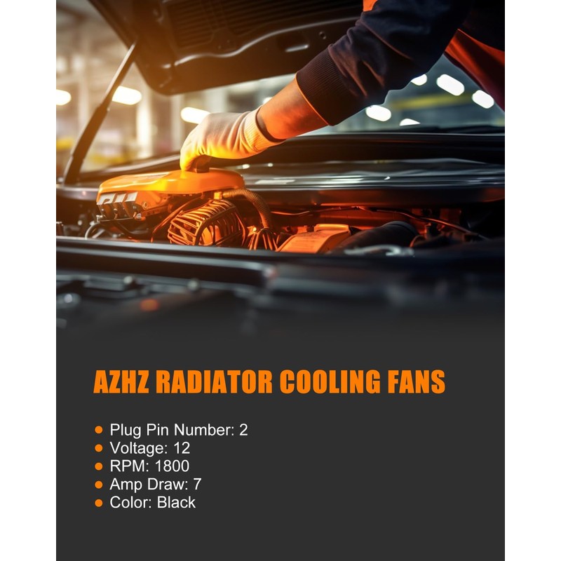 AZHZ Black A/C Condenser Fan Assembly for Honda for Odyssey