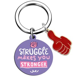 Davrock Cheer Up Gifts for Women Inspirational Gifts for Women Funny Gifts Keychain White Elephant Gifts Mental Health Gifts Encouragement Gifts for Women Positivity Gifts