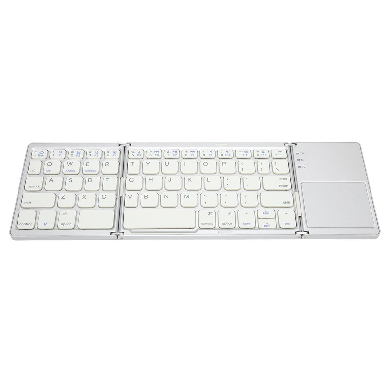 Foldable Bluetooth Keyboard 63 Keys Metal Ultra Thin Mini Folding