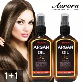 Aurora 오로라 헤어 아르간 오일 에센스 테라피 100ml 2개 Aurora Argan Hair Oil Essence Therapy, 100ml (2 Pieces)