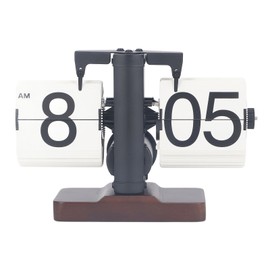 Digital Flip Dоwn Clock Retro Wooden Mechanical Flip Clock Desktop Decoration for Bedroom Office All Black White Page