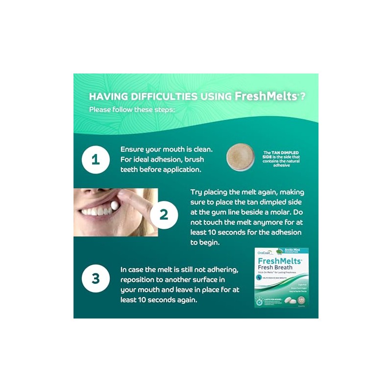 OraCoat® FreshMelts® Fresh Breath Stick-on™ Melts for Lasting Freshness, Sweet