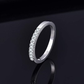 Gold Gala 925 Sterling Silver White Cubic Zirconia Eternity Ring for Women, Silver, Cubic Zirconia