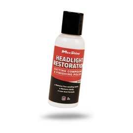 MaxShine Headlight Restorer – One Step Polish to Clean & Renew Yellowed Headlights, Windscreens & Exterior Plastics – Restore & Protect for Cars, Trucks, SUVs, RVs, Motorcycles & More