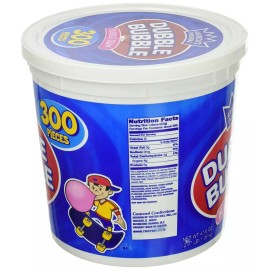 Dubble Bubble Gum 47.6 Ounce Value Tub 300 Individually Wrapped Pieces