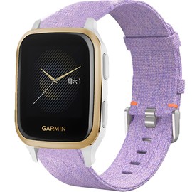 Youkei Venu Sq 2 Band, Breathable Nylon Woven Fabric Replacement Accessory Strap Compatible for Garmin Venu Sq 2 / Venu 2 Plus Smartwatch (Purple)