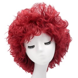 Fujitatsu QB-M130M Afro Wig, Afro Hair, Afro Wig, Perm, Heat Resistant, Cosplay, Wig, Fun, Party Goods, Outfit, Wig Net Included