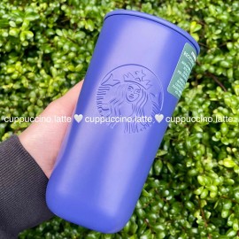 Starbucks NWT Starbucks 2025 Matte Purple Blue Recycled Sustain Triangle SS Mini Tumbler