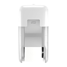 Tork OptiServe 2-Roll Coreless Toilet Paper Dispenser White T7/T5, Vertical Dispenser, Elevation Design, 473520