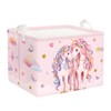 Clastyle Unicorn Kid Storage Basket Foldable Girl Laundry Hamper, 36L