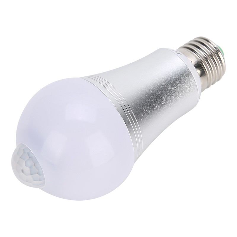 E27 7W Human Body Induction Bulb Light LED Motion Sensor