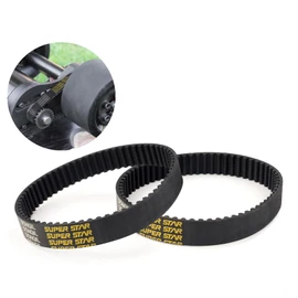 YIBEICO 2Pcs Skateboard Drive Belts for Meepo Voyager/Envy/Hurricane Carbon/Hurricane Bamboo/Flow/NLS, Durable 15mm Width HTD-5M Wheel Belt Skateboard Kit (245-5M)
