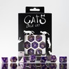 scat01 - set 7 dadi purrito gold/purple