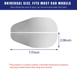 Ohleats - 2 protectores de lluvia para espejo lateral, visera de lluvia para cejas, protectores de visera impermeables para espejos laterales de coche, espejo retrovisor para automóvil, protector de