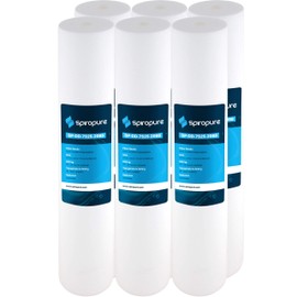 SpiroPure SP-DD-7525-20BB 20x4.5 BB 25 Micron Spun Melt-Blown Polypropylene Water Filter Cartridge DGD-7525-20 155356-43 (Case of 6)