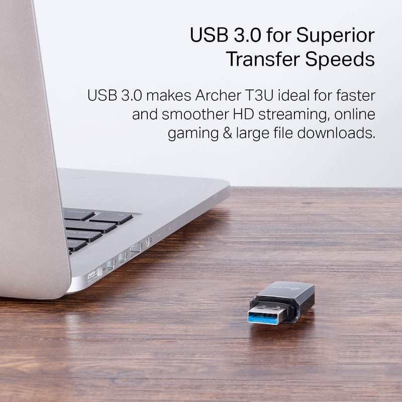 TP-Link AC1300 USB WiFi Adapter(Archer T3U)- 2.4G/5G Dual Band Wireless
