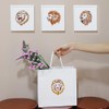 FINGERINSPIRE 4Styles Lion Head Pattern Stencils with a Brush 15x15cm