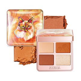 ZEESEA Dreamy and Brilliant Animal Series Four Color Eye Shadow (05 Urban Sunset)