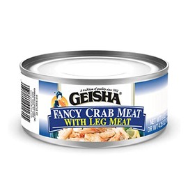 GEISHA Fancy Crab Meat with Leg Meat 6OZ. (Pack of 12), Swimming Crab| Hand Packed － Good Source of Protein － Wild Caught －15% of Leg Meat